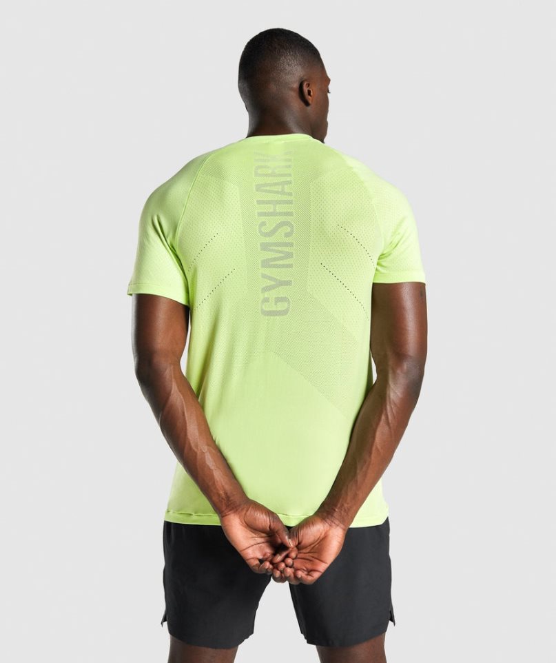 Men's Gymshark Apex Perform T-Shirts Light Green | CA 650DA7